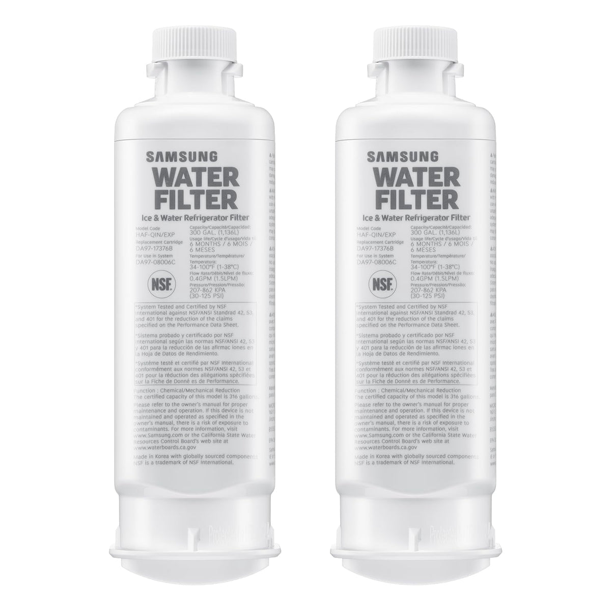 Samsung HAF-QIN water filter 2 pack
